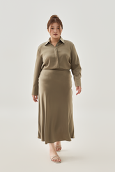 Silk Top & Skirt Set
